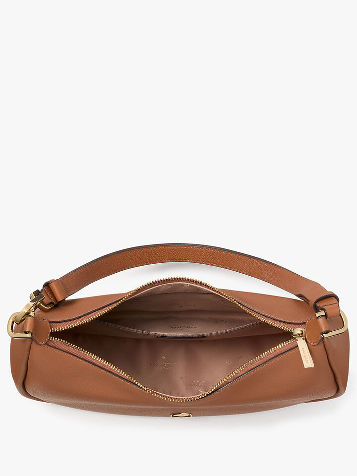 Kayla Pebbled Leather Chain Link Convertible Crossbody, WARM GINGERBREAD, hi-res image number 4