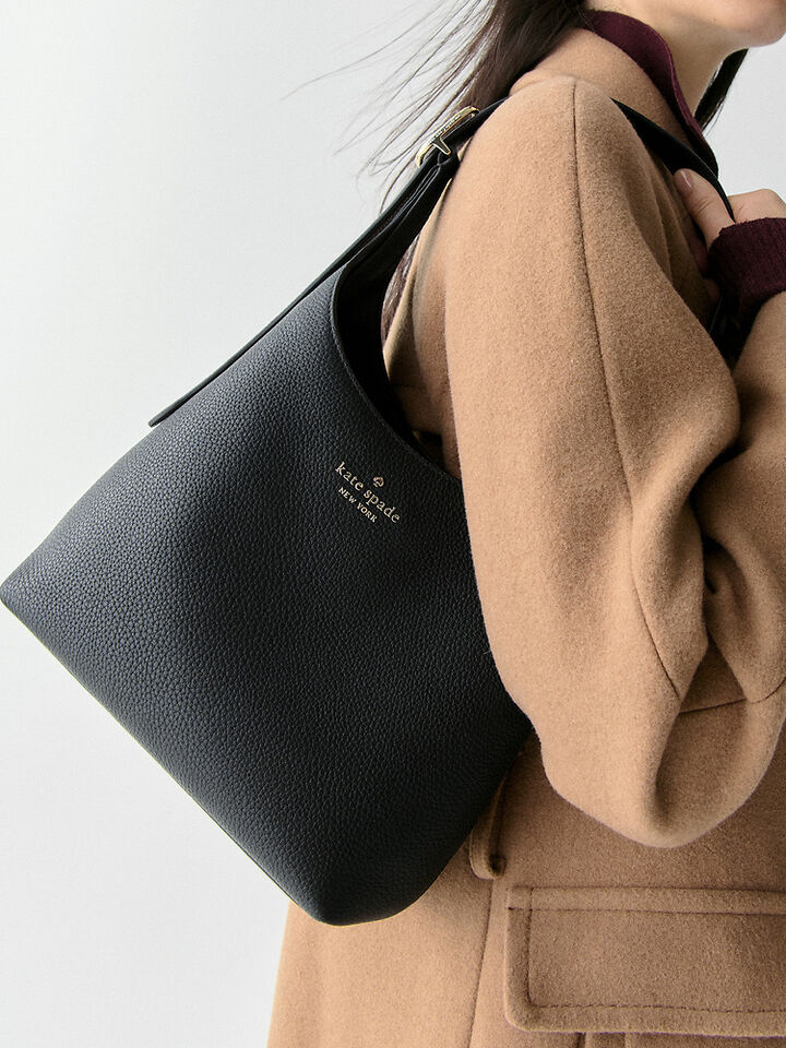 454 Pebbled Leather Small Shoulder Bag, BLACK, hi-res image number 5