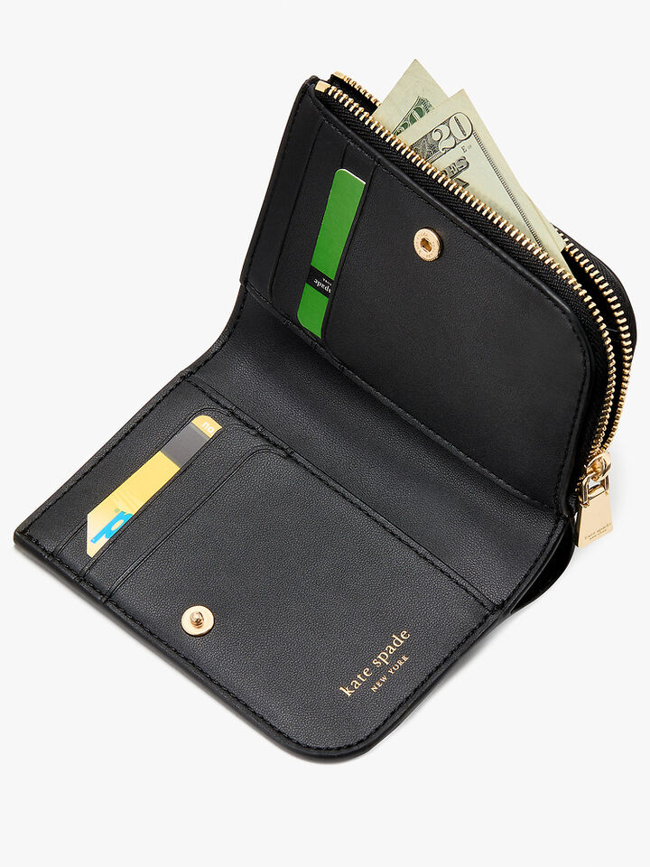 Devin Small Compact Wallet, Black, hi-res image number 4