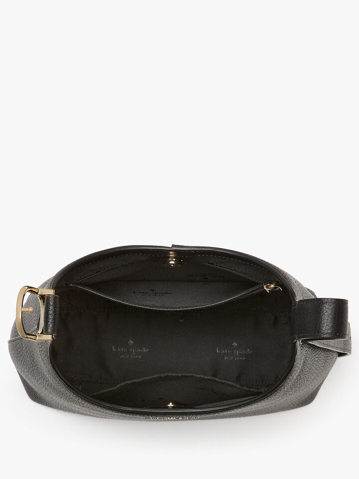 454 Pebbled Leather Small Shoulder Bag, BLACK, hi-res image number 4