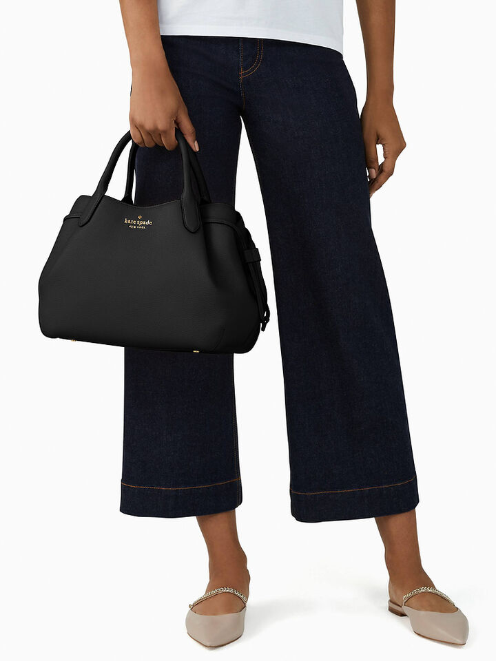 Dumpling Pebbled Leather Large Triple Compartment Satchel