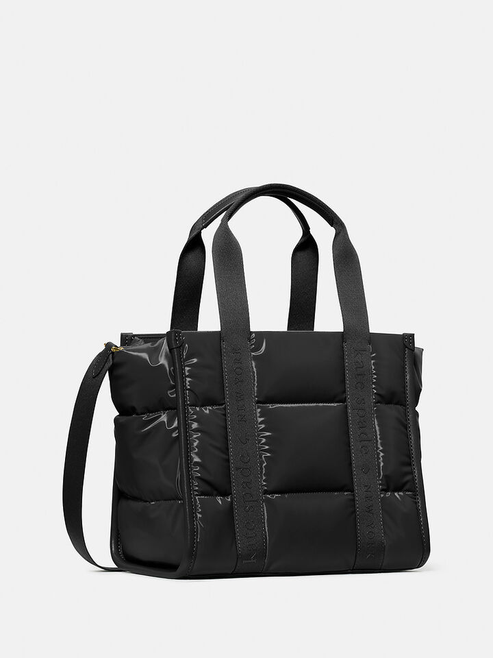 Kip Puffy Small Tote, BLACK, hi-res image number 3