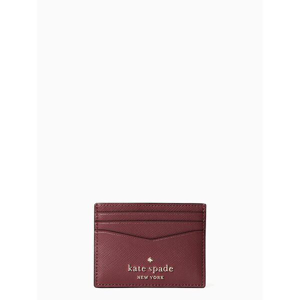 staci small slim card holder cherry wood WALLETS Kate Spade Australia