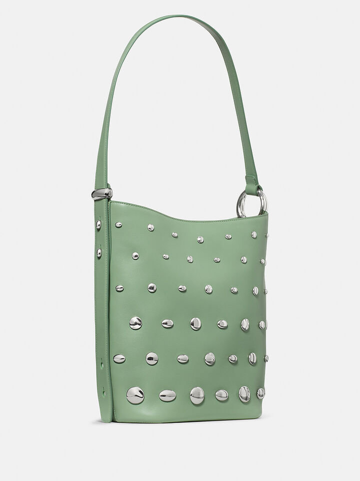 Halo Studded Bucket Bag, CRISP SAGE, hi-res image number 3