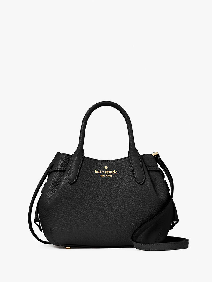 Dumpling Pebbled Leather Mini Triple Compartment Satchel