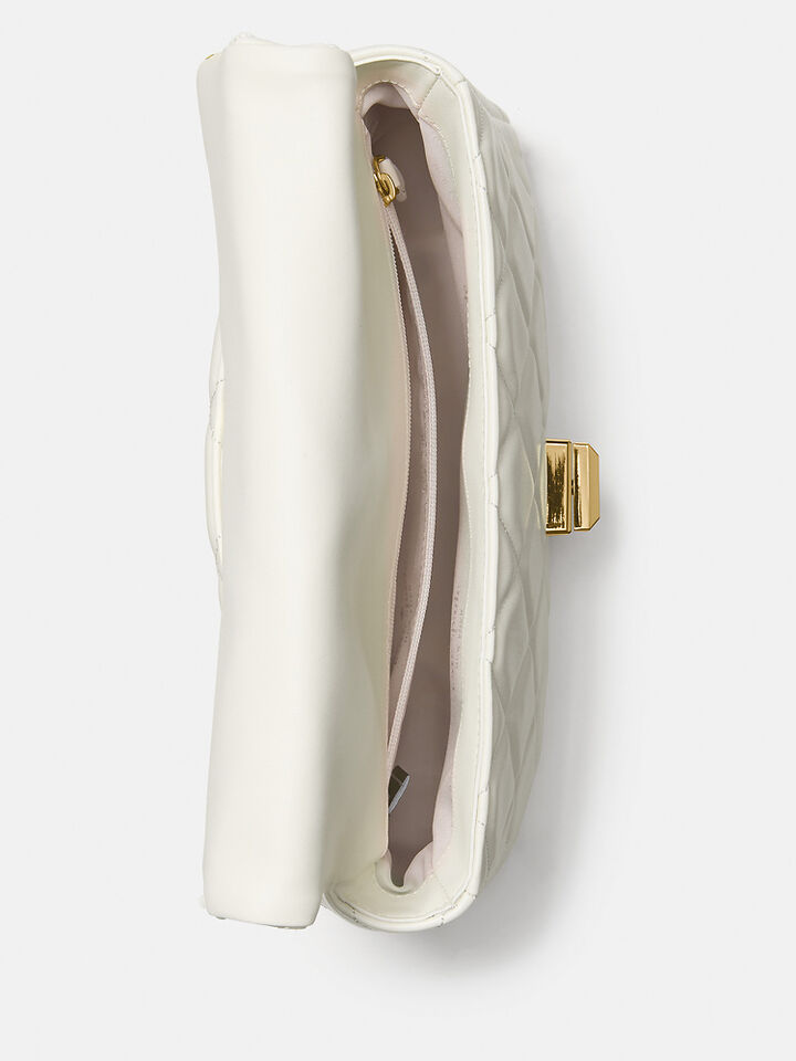 Carey Quilted Small Flap Crossbody, MERINGUE, hi-res image number 4