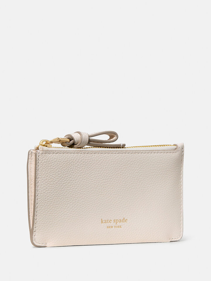 Loop East West Zip Card Case, Cashew Milk, hi-res image number 2