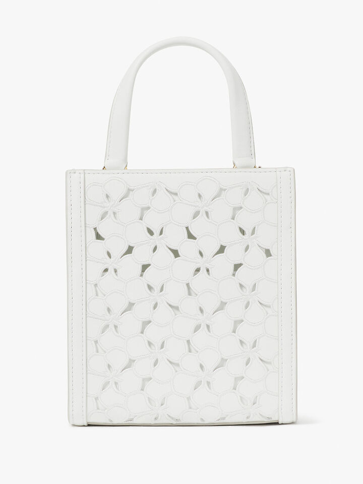 Manhattan Eyelet Mini Tote, TRUE WHITE, hi-res image number 5