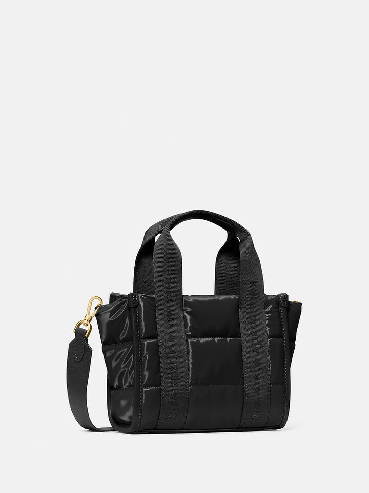 Kip Puffy Mini Tote, BLACK, hi-res image number 3