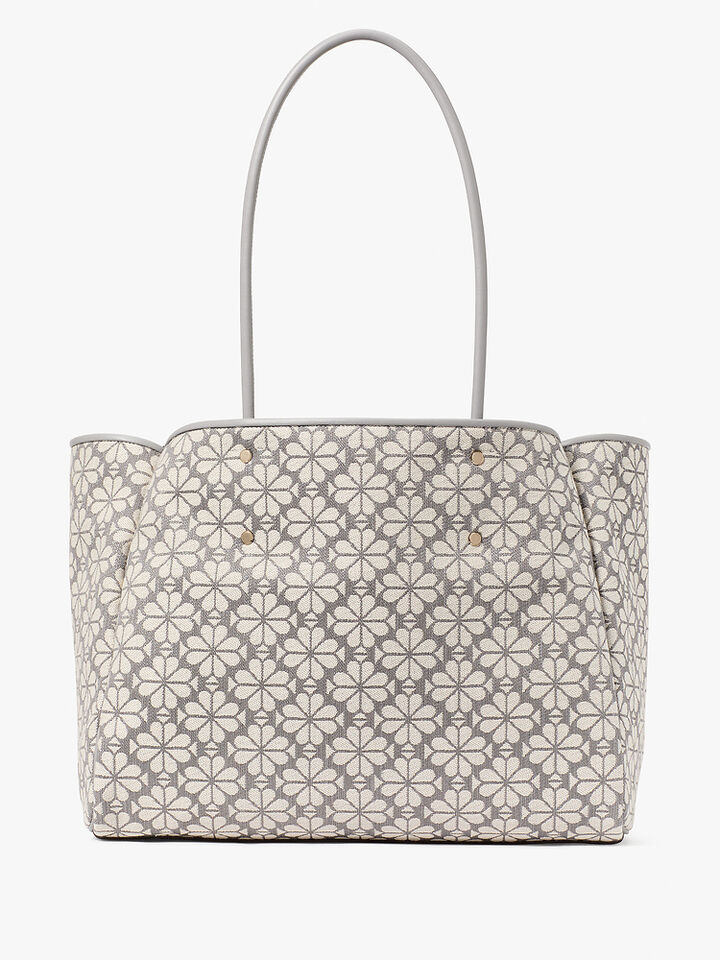 Spade Flower Jacquard Large Everything Tote, STONE PATH, hi-res image number 5