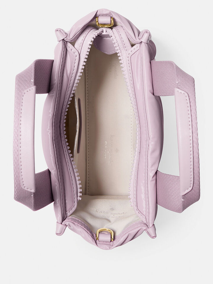 Kip Puffy Mini Tote, LAVENDER SMOKE, hi-res image number 4