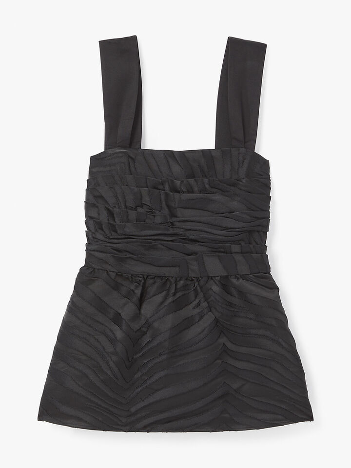 Bold Zebra Jacquard Top, Black, hi-res image number 6