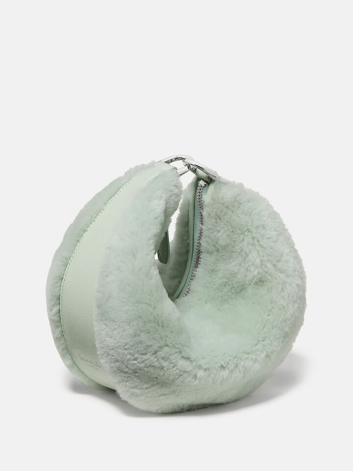 Duo Shearling Crossbody Bag, MINT FROST, hi-res image number 4