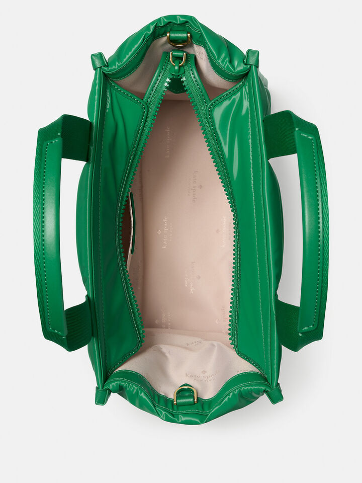 Kip Puffy Small Tote, GREEN BEAN, hi-res image number 4