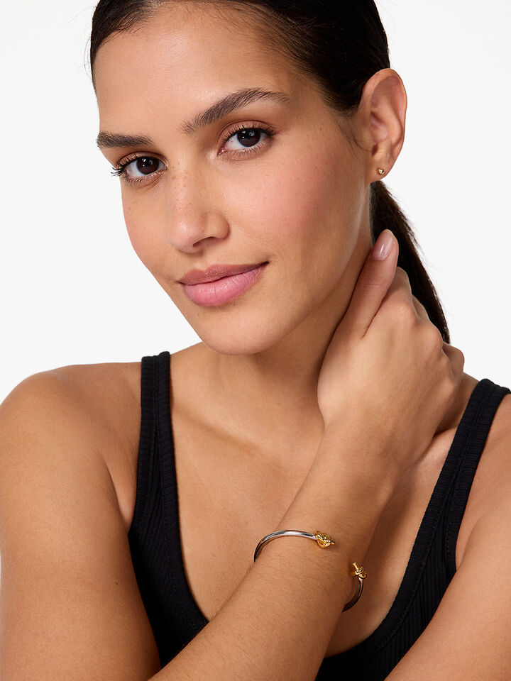 Sailor's Knot Hinge Cuff, silver, hi-res image number 2