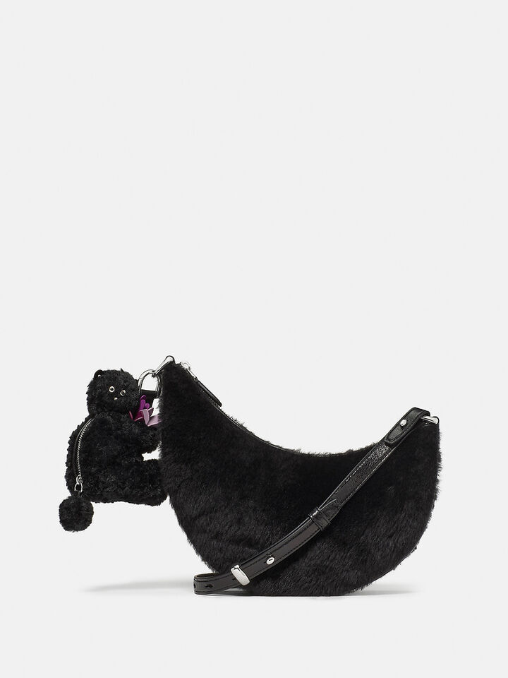 Duo Shearling Bear Crossbody Bag