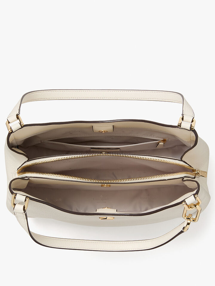 Kayla Large Triple Compartment Shoulder Bag, MERINGUE, hi-res image number 4