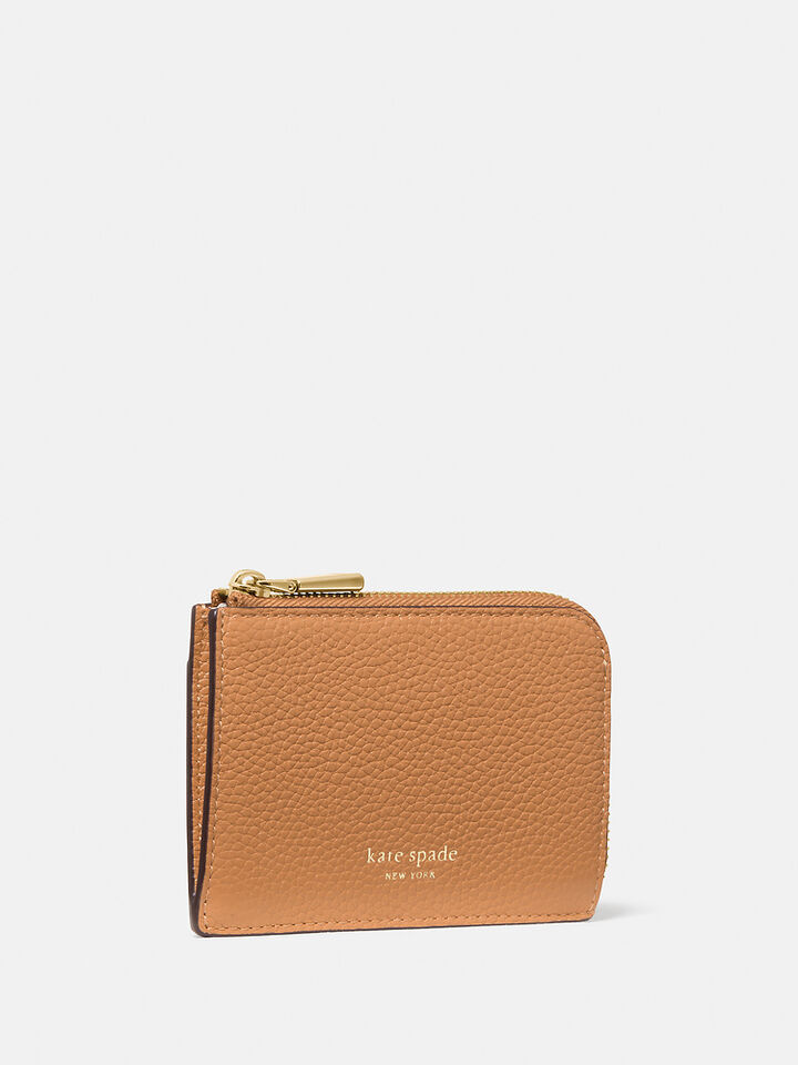 Mini Zip Card Case, Biscotti, hi-res image number 3