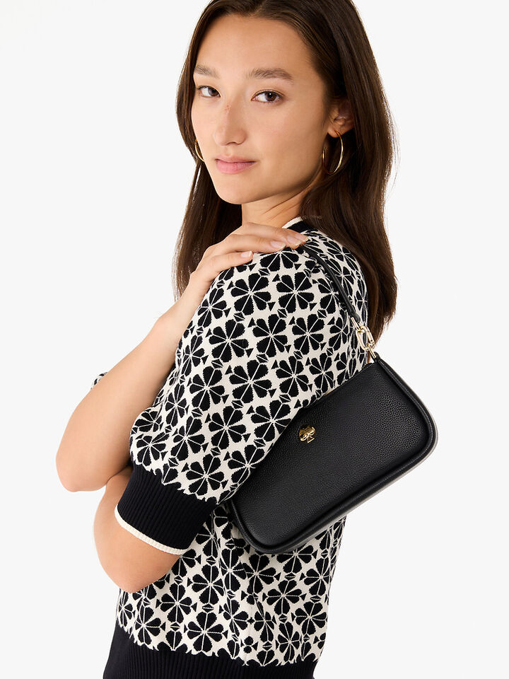 Kayla Pebbled Leather Convertible Wristlet