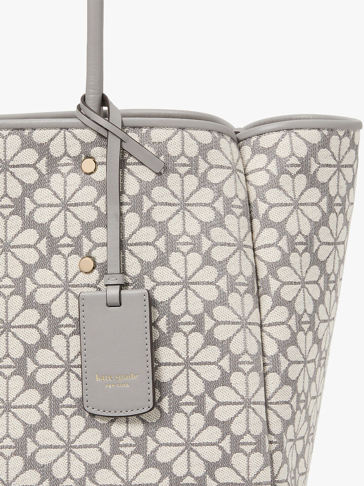 Spade Flower Jacquard Large Everything Tote, STONE PATH, hi-res image number 6