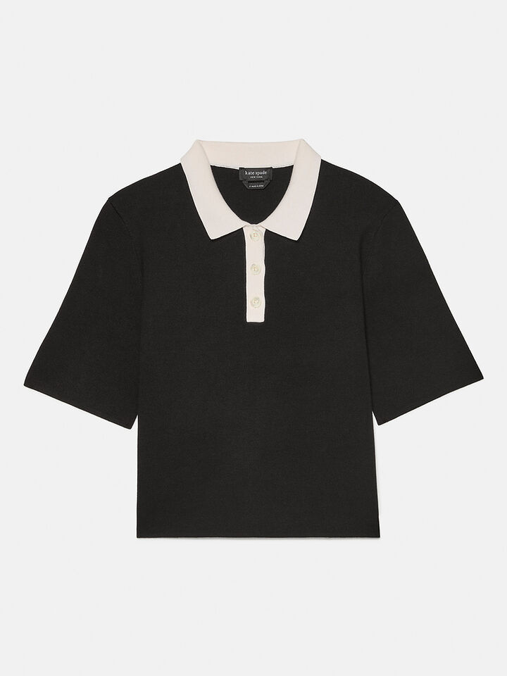 Cropped Polo Sweater