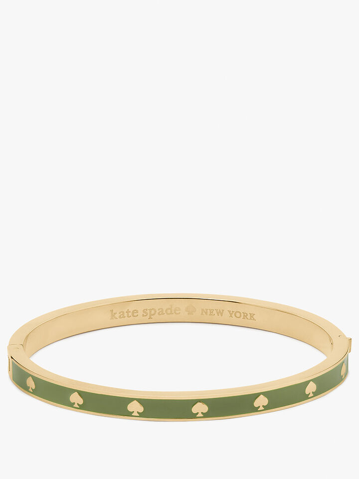 Spot The Spade Enamel Hinged Bangle, brown, hi-res image number 1