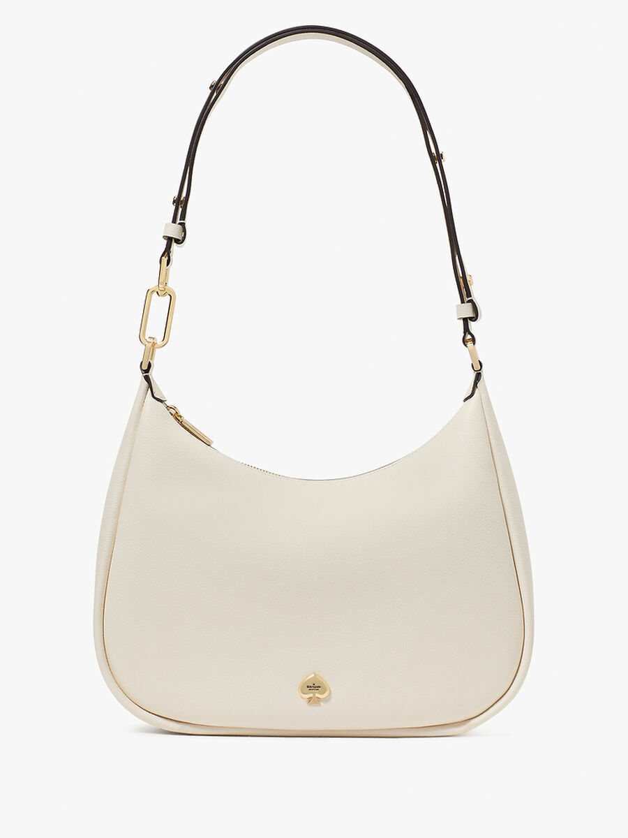 Kate Spade Kayla Pebbled Leather Saddle Bag Meringue