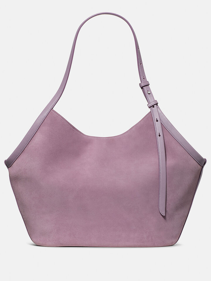 Deco Suede Tulip Tote, MARKET PURPLE, hi-res image number 5