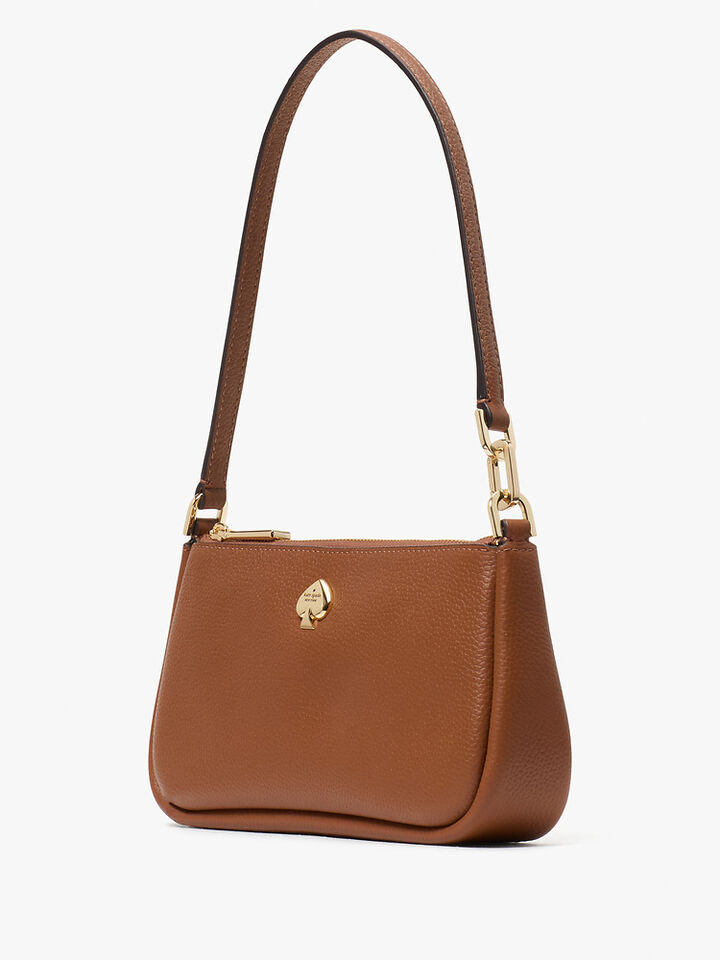 Kayla Pebbled Leather Convertible Wristlet, WARM GINGERBREAD, hi-res image number 3