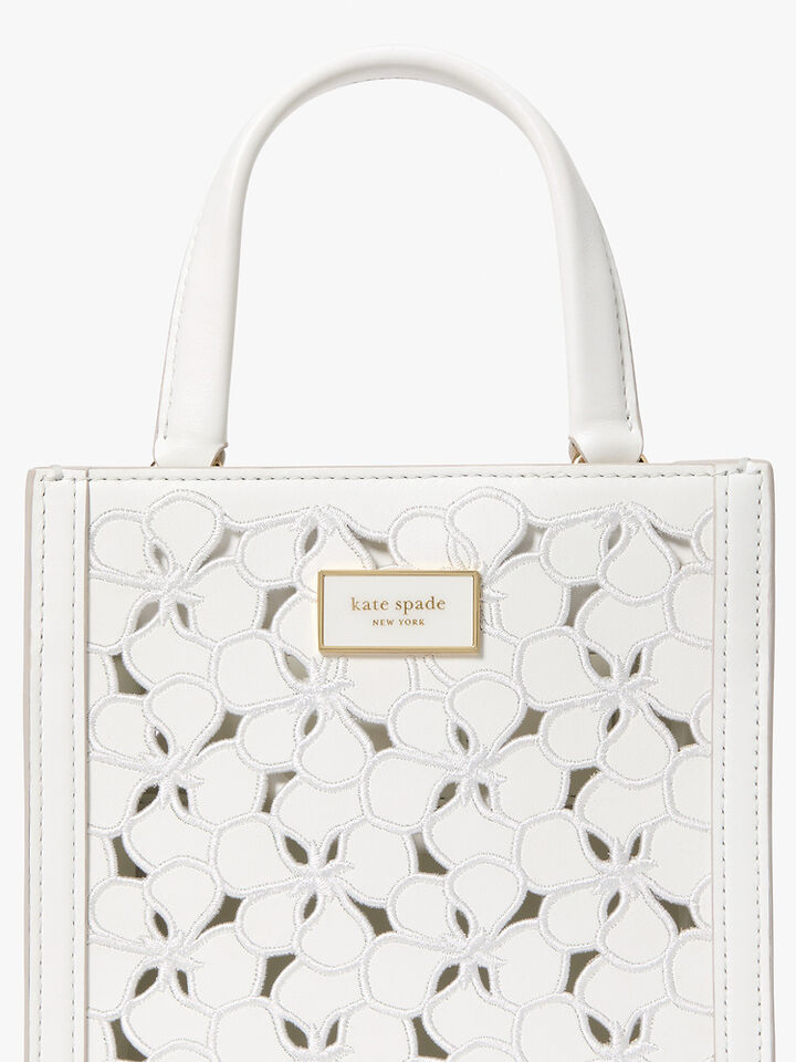 Manhattan Eyelet Mini Tote, TRUE WHITE, hi-res image number 6