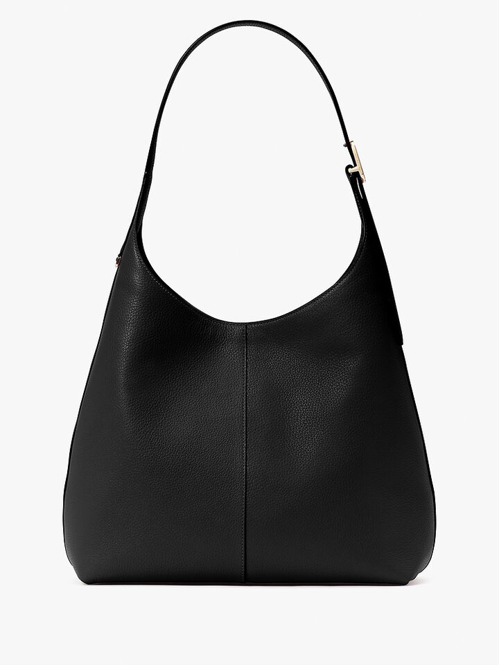 454 Pebbled Leather Large Shoulder Bag, BLACK, hi-res image number 3
