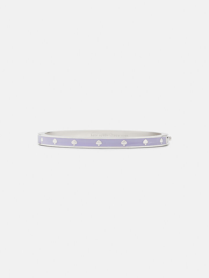 Spot The Spade Enamel Hinged Bangle, lilac moonlight, hi-res image number 1
