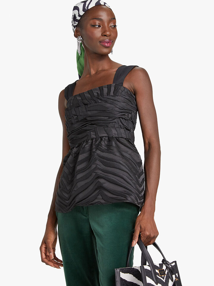 Bold Zebra Jacquard Top