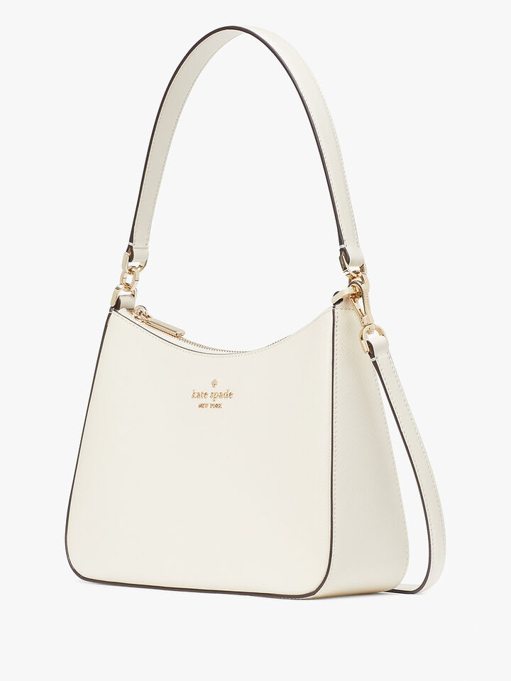 Madison Saffiano Leather Convertible Shoulder Bag, WHITE, hi-res image number 3