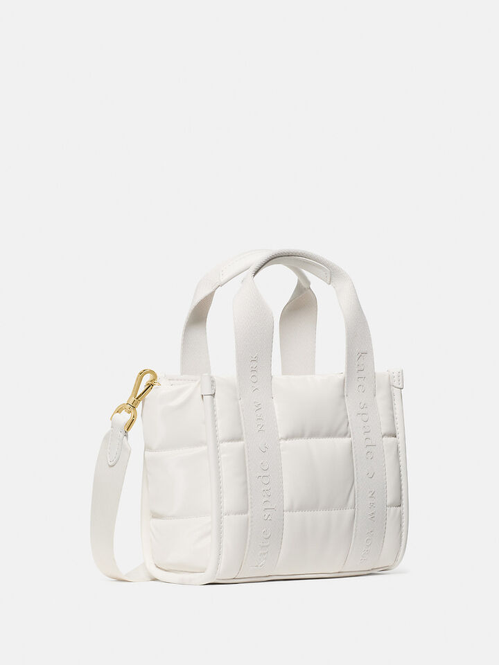 Kip Puffy Mini Tote, OPTIC WHITE, hi-res image number 3