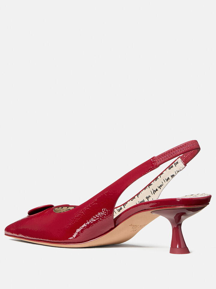 Lover Slingback Kitten Heel, DARK SCARLET, hi-res image number 3