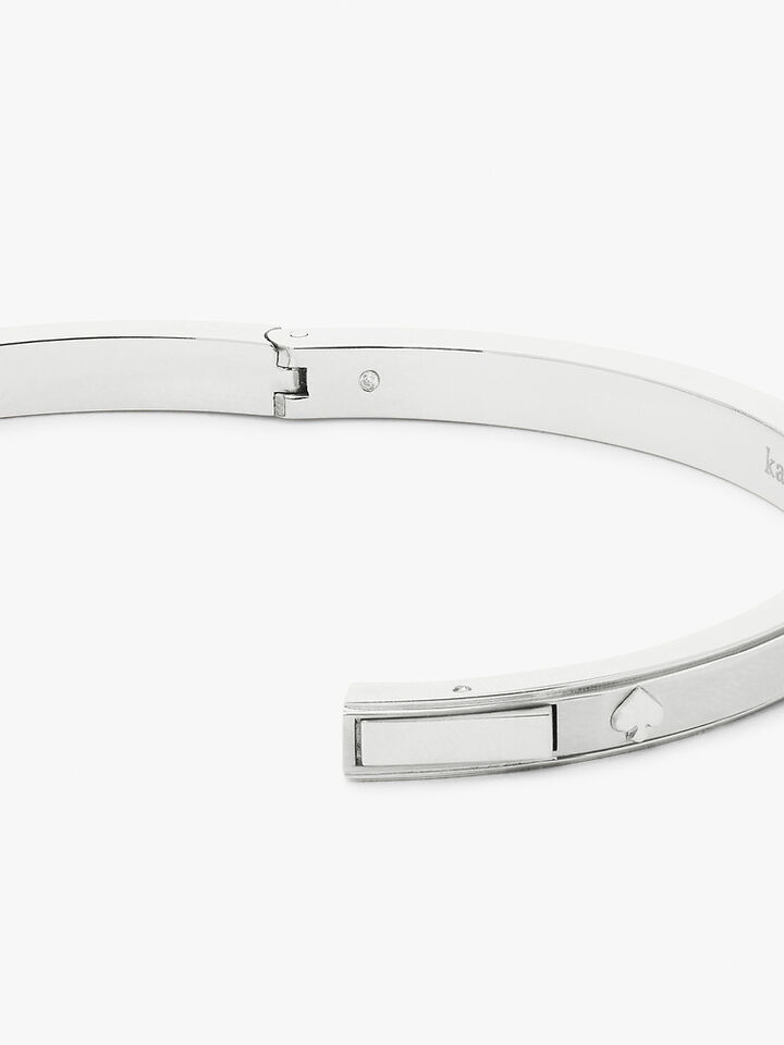Spot The Spade Metal 5Mm Hinge Bangle, clear, hi-res image number 3
