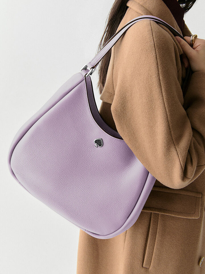 Kayla Large Triple Compartment Shoulder Bag, LIGHT FROZEN LILAC, hi-res image number 2