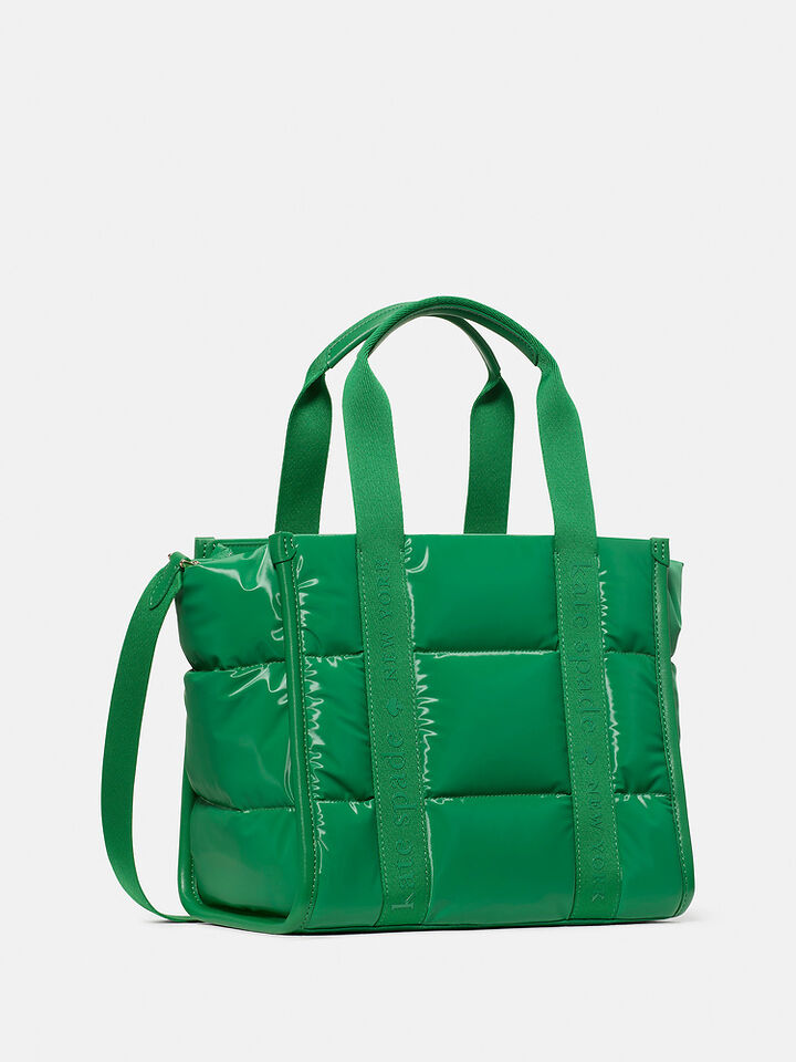 Kip Puffy Small Tote, GREEN BEAN, hi-res image number 3