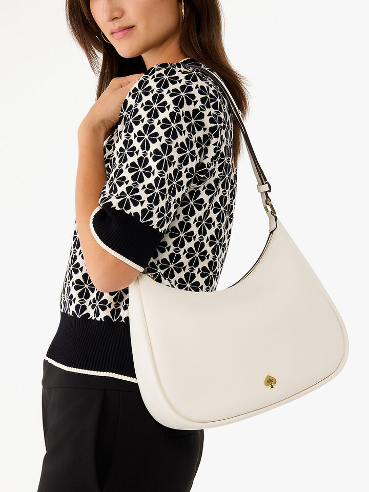 Kayla Pebbled Leather Chain Link Convertible Crossbody