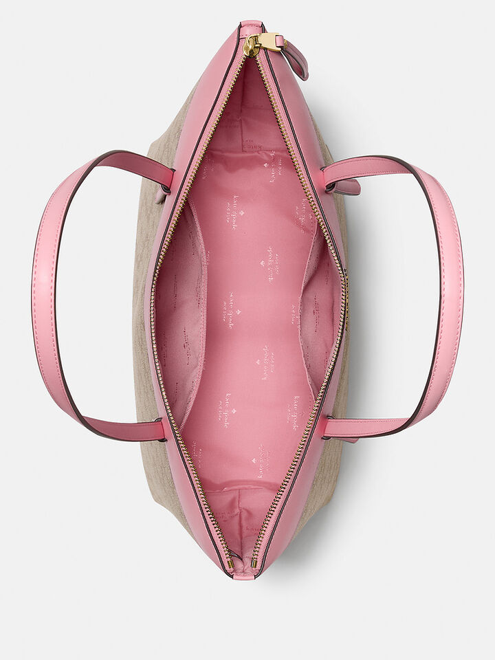 All Day Spade Flower Tote Bag with Charm, Light Pistachio Multi, hi-res image number 3