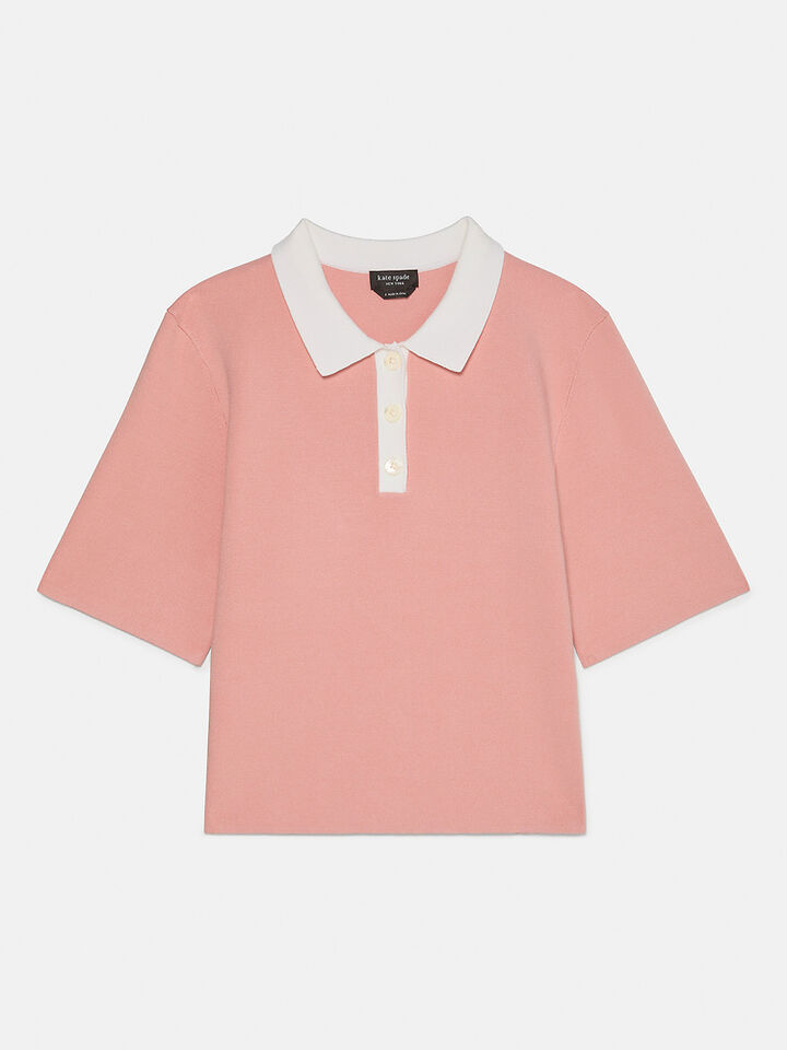 Cropped Polo Sweater