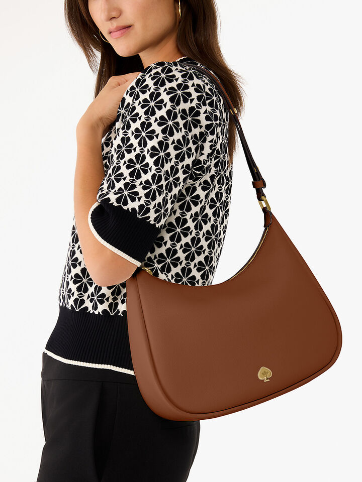 Kayla Pebbled Leather Chain Link Convertible Crossbody