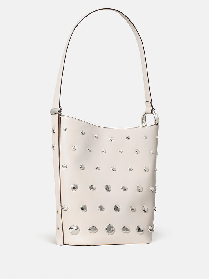 Halo Studded Bucket Bag, CREAM, hi-res image number 3