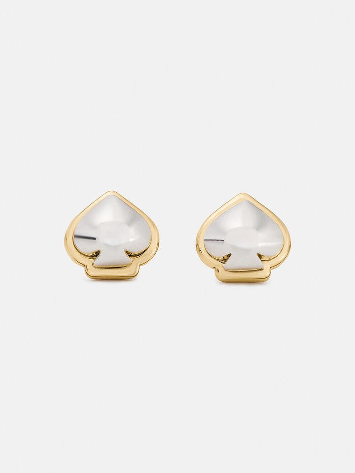 Sculpted Spade Mini Studs