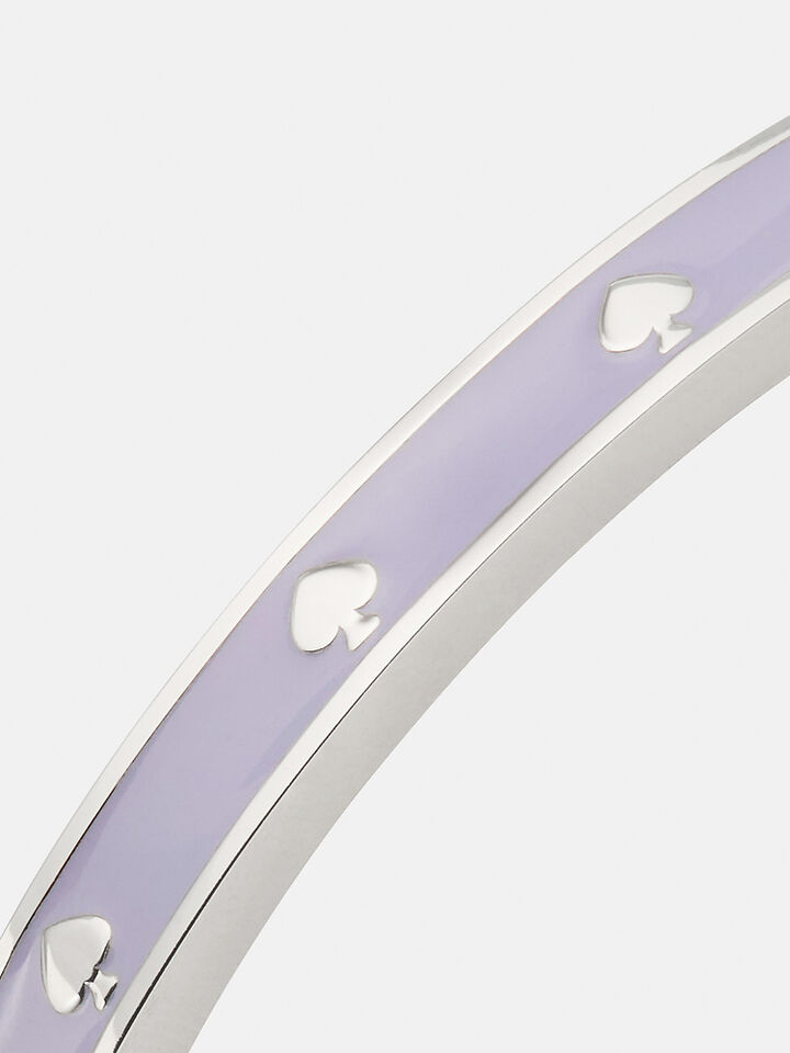 Spot The Spade Enamel Hinged Bangle, lilac moonlight, hi-res image number 4