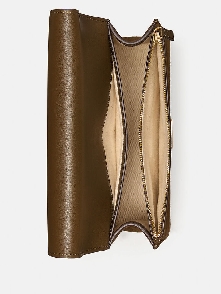 Deco Suede Chain Shoulder Bag, BURNT SAGE, hi-res image number 4