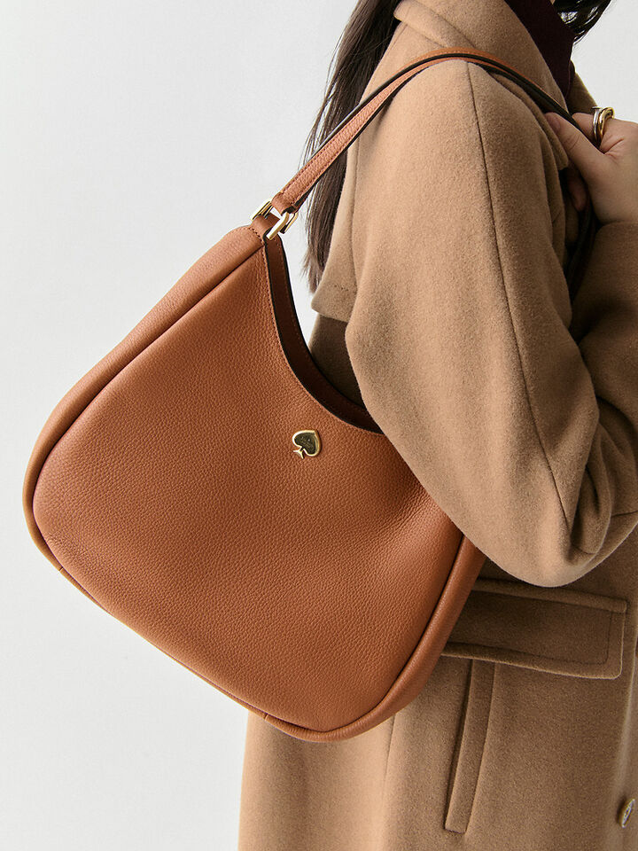 Kayla Large Triple Compartment Shoulder Bag, WARM GINGERBREAD, hi-res image number 2