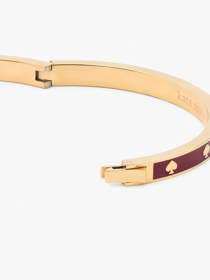 Spot The Spade Enamel Hinged Bangle, candied cherry, hi-res image number 3