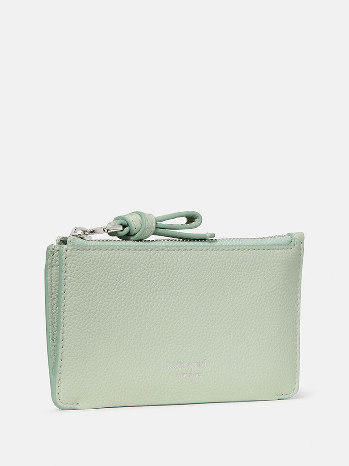 Loop East West Zip Card Case, Mint Frosting, hi-res image number 2